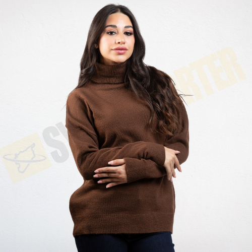 بلوزة محبوكة كبيرة الحجم