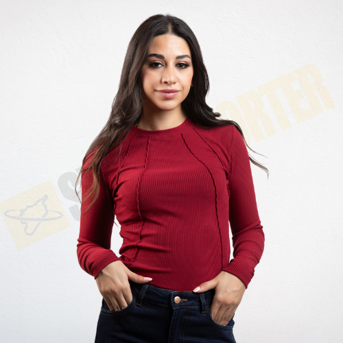 توب مضلع  - rib top