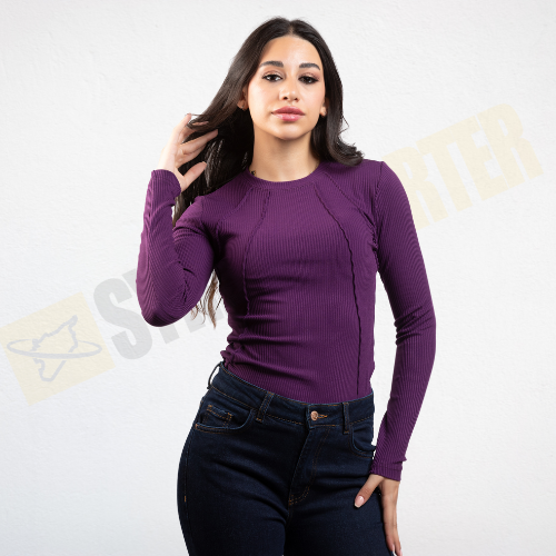 توب مضلع  - rib top